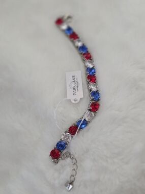 Park Lane Red, White & Blue Full Size Impression Austrian Crystal Bracelet